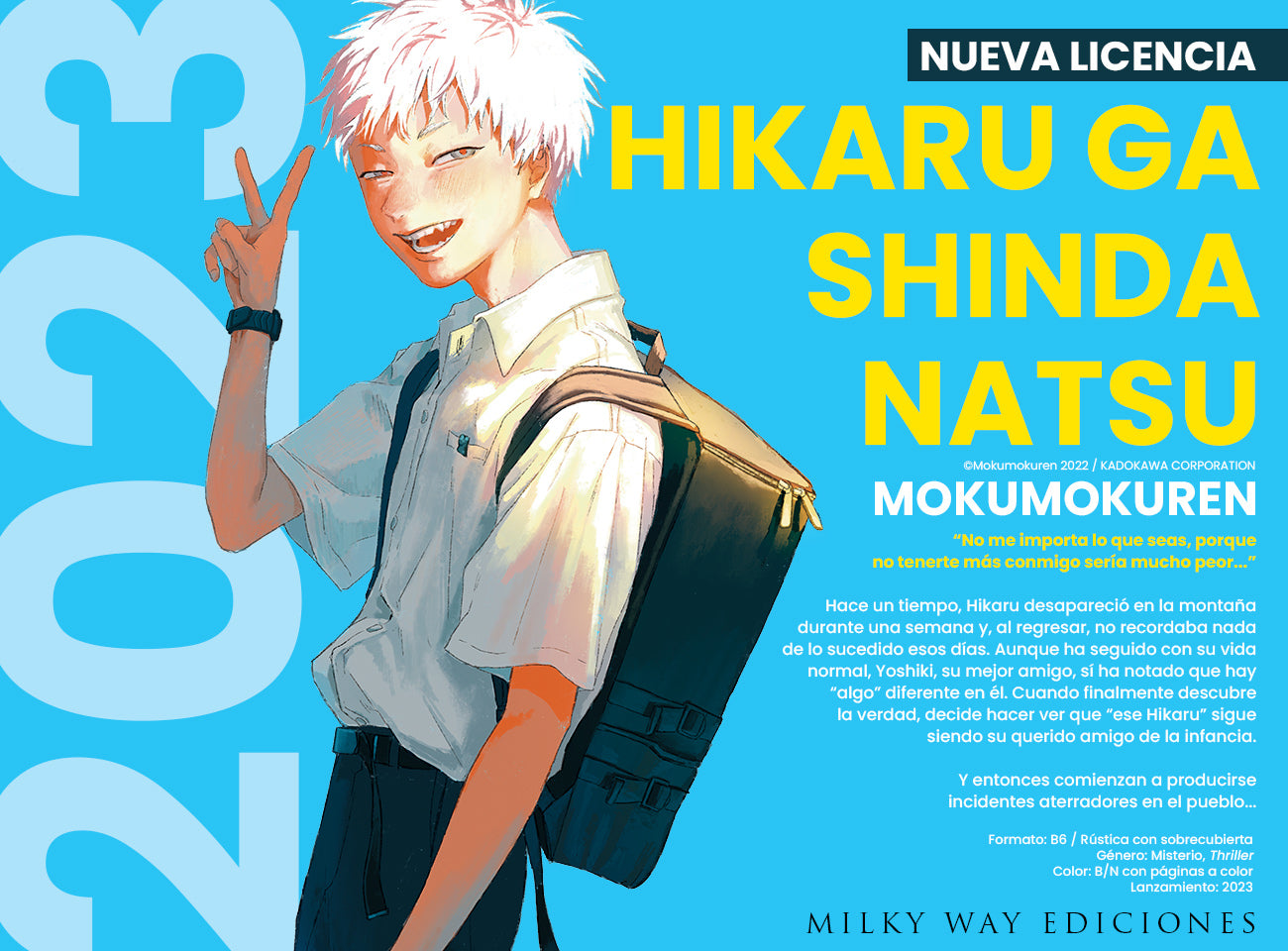 Nueva licencia: Hikaru ga shinda natsu, de Mokumokuren – Milky Way  Ediciones
