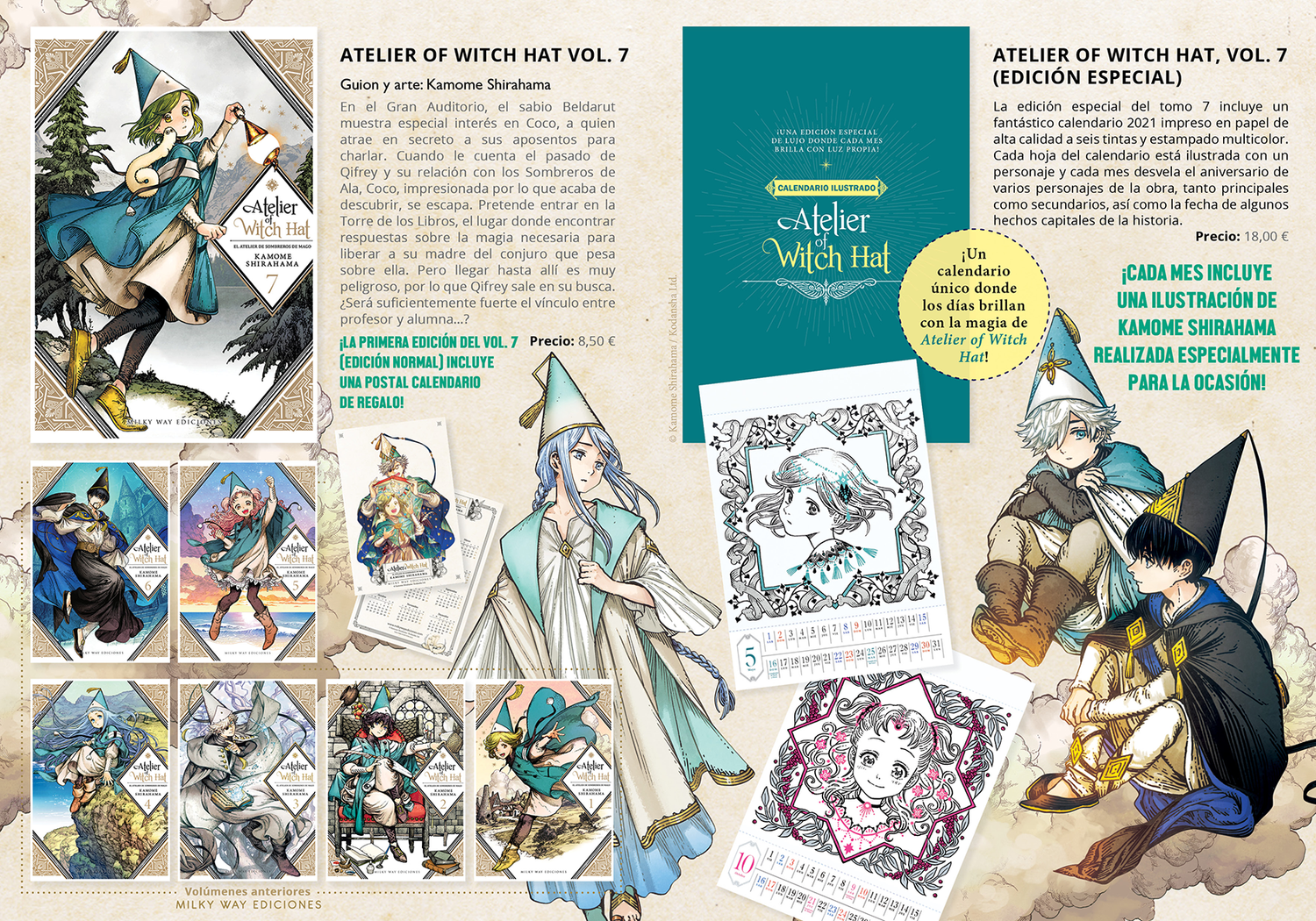 ¡Edición doble del tomo 7 de “Atelier of Witch Hat”!