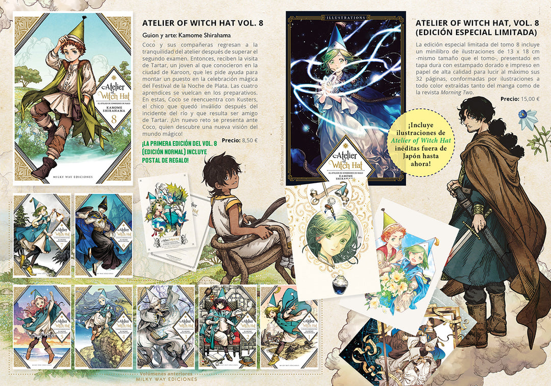 ¡Edición doble del tomo 8 de “Atelier of Witch Hat”!
