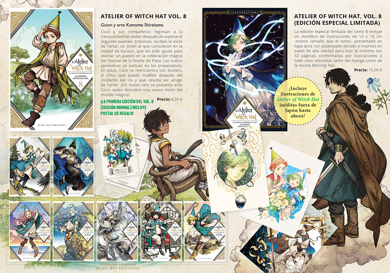 ¡Edición doble del tomo 8 de “Atelier of Witch Hat”!
