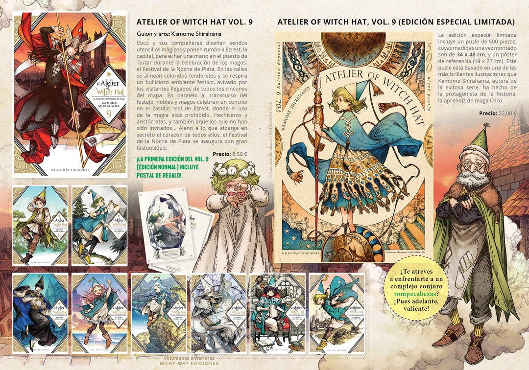 ¡Edición doble del tomo 9 de “Atelier of Witch Hat”!