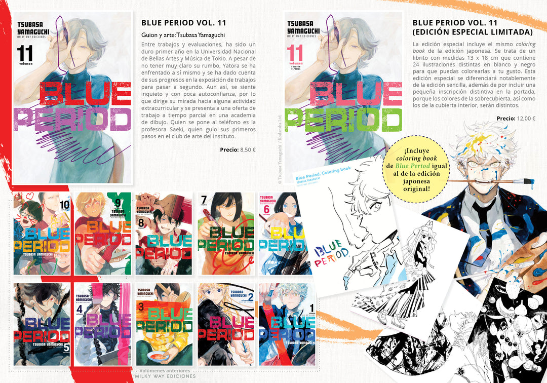 ¡Edición doble del tomo 11 de Blue Period!