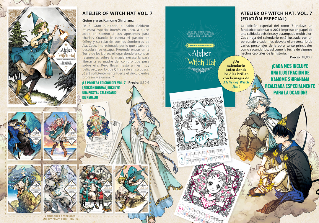 ¡Edición doble del tomo 7 de “Atelier of Witch Hat”!